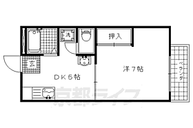 レーヴ衣笠 103 ｜ 京都府京都市北区衣笠開キ町（賃貸アパート1DK・1階・27.08㎡） その2