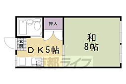 阪急京都本線 西院駅 徒歩7分の賃貸マンション 3階1DKの間取り