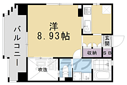 JR東海道・山陽本線 西大路駅 徒歩11分の賃貸マンション 6階1Kの間取り