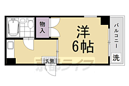 阪急京都本線 大宮駅 徒歩5分の賃貸マンション 2階1Kの間取り