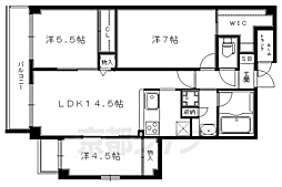 Ｇｒａｎｄ　Ｅ’ｔｅｒｎａ　京大正門前 2階3LDKの間取り