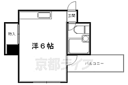 サンライズ宝ケ池 ワンルームの間取図画像