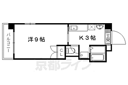 浄土寺ｋａｍｉｉ 1階1Kの間取り