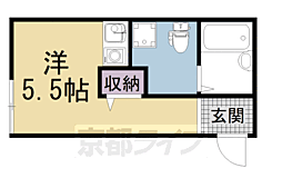 ニットハウスアラン 1階ワンルームの間取り