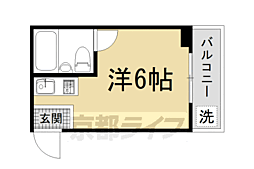 サンモリッツ 2階ワンルームの間取り