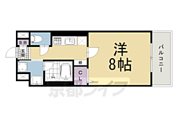 京阪本線 祇園四条駅 徒歩13分の賃貸マンション 2階1Kの間取り