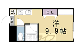 きんこん館 2階ワンルームの間取り