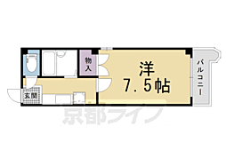 JR東海道・山陽本線 京都駅 徒歩2分の賃貸マンション 5階1Kの間取り