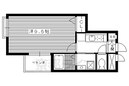 メゾン・ジョイス 4階1Kの間取り
