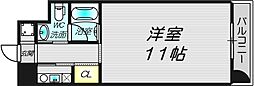 ティラヴェント北梅田 5階1Kの間取り