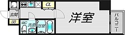 リンクハウス西本町 10階1Kの間取り