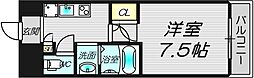 Ms’palazzO都島 7階1Kの間取り