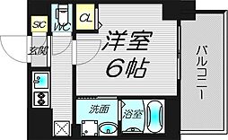 エスリードレジデンス大阪グランノースII 7階1Kの間取り