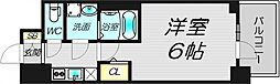 エスリード弁天町NORTHRESIDENCE 1Kの間取図画像