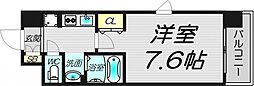 ジュネーゼグラン心斎橋東 1Kの間取図画像