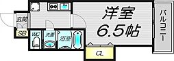 サムティ大阪シティウエスト 1Kの間取図画像