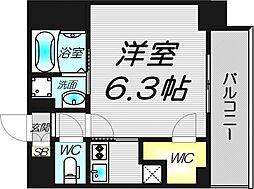 エスリード阿波座レジデンス 1Kの間取図画像