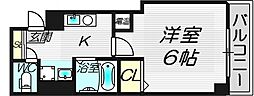 ミーネ松屋町 1Kの間取図画像