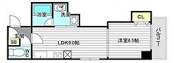 MELLTHEATER鈍色の風 1LDKの間取図画像