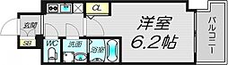 エスリードレジデンス大阪桜ノ宮 1Kの間取図画像