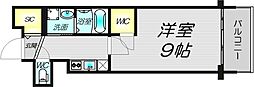 プレサンス堺筋本町駅前 1Kの間取図画像