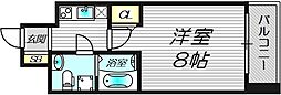 セレニテ北浜 1Kの間取図画像