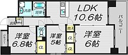 ベリー海老江 3LDKの間取図画像