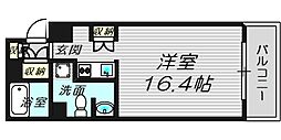 アーデンタワー南堀江 1Kの間取図画像