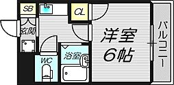 アーンジュ・クレール 1Kの間取図画像