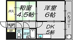 ブリリアンマンション 2DKの間取図画像
