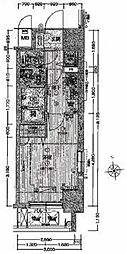 スワンズシティ難波ノーブル 1Kの間取図画像