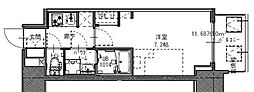 S-レジデンス堺筋本町Deux 1Kの間取図画像