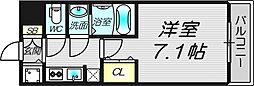 S-RESIDENCE三国WEST 1Kの間取図画像