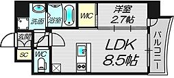セレニテ福島プリエ 1LDKの間取図画像