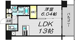 プレジオ梅田 1LDKの間取図画像
