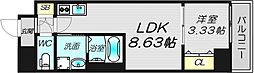 アーバンパーク新大阪 1LDKの間取図画像