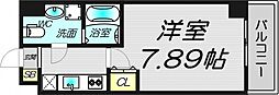 ウインズコート西梅田2 1Kの間取図画像