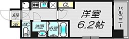 エスリード江戸堀 1Kの間取図画像
