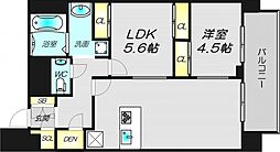 ArtizA瓦屋町I 2LDKの間取図画像