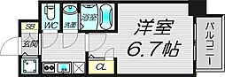 S-RESIDENCE都島Lux 1Kの間取図画像