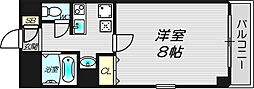 ミーネ新町弐番館 1Kの間取図画像