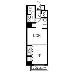 CIFI大阪天満 7階1LDKの間取り