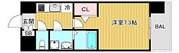 S-RESIDENCE大阪同心 15階1Kの間取り