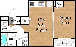 間取図画像 1LDK