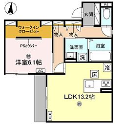 スペチアーレ城北公園 3階1LDKの間取り