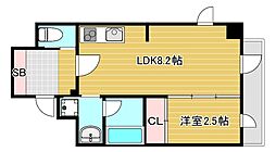 ナットレジデンス都島本通 1LDKの間取図画像