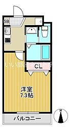 AILE放出 4階1Kの間取り