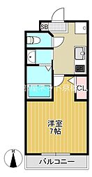 AILE放出 4階1Kの間取り