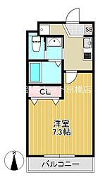 AILE放出 4階1Kの間取り