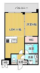 THEPHOERME城北公園 1LDKの間取図画像